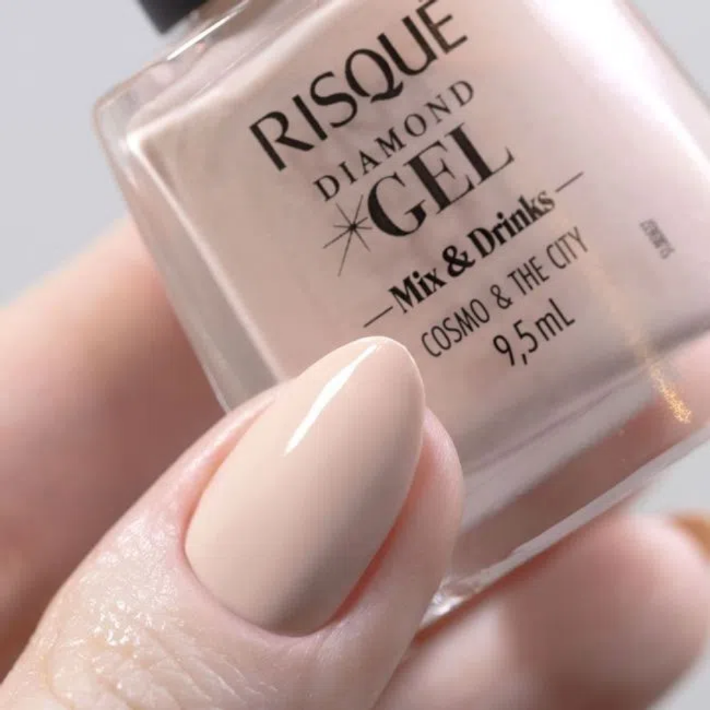 Esmalte Risqué Diamond Gel Cosmo E The City 9,5ml - Rosa - Diamond Gel