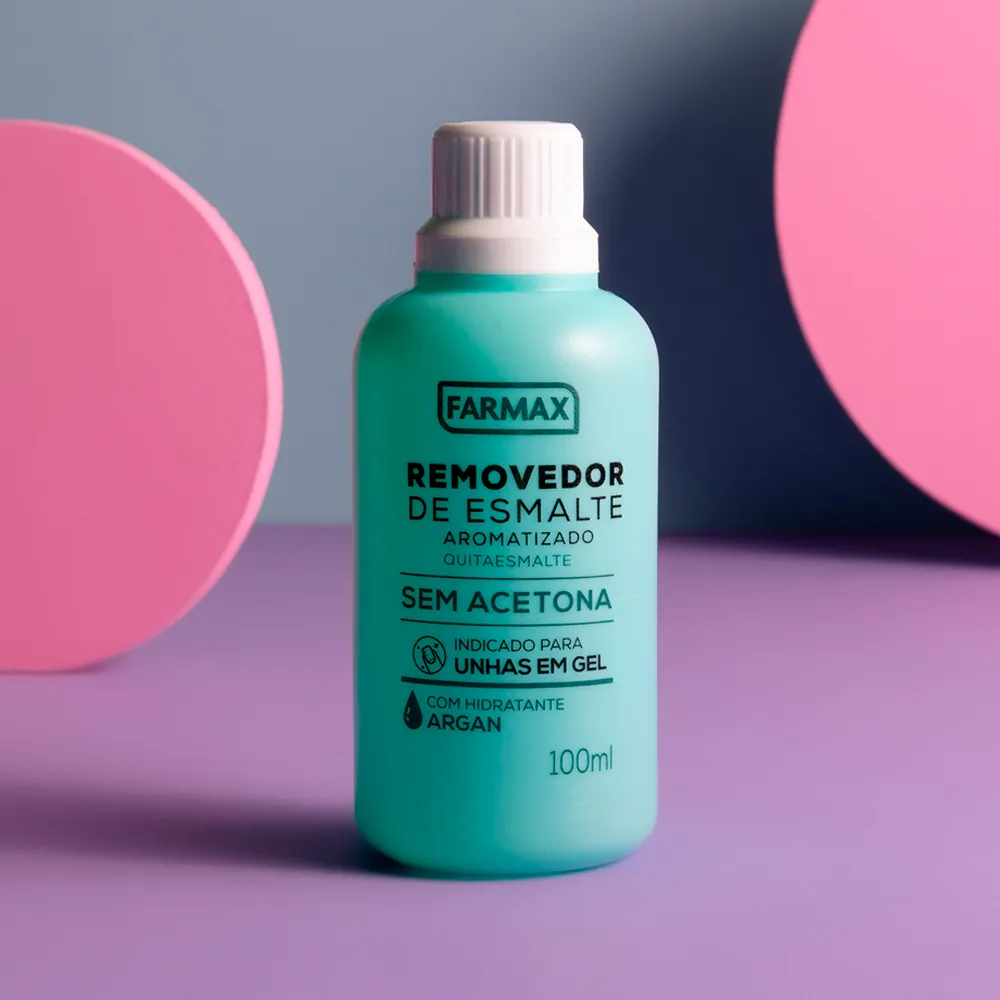 Removedor Sem Acetona Com Hidratante Argan 100ml Farmax