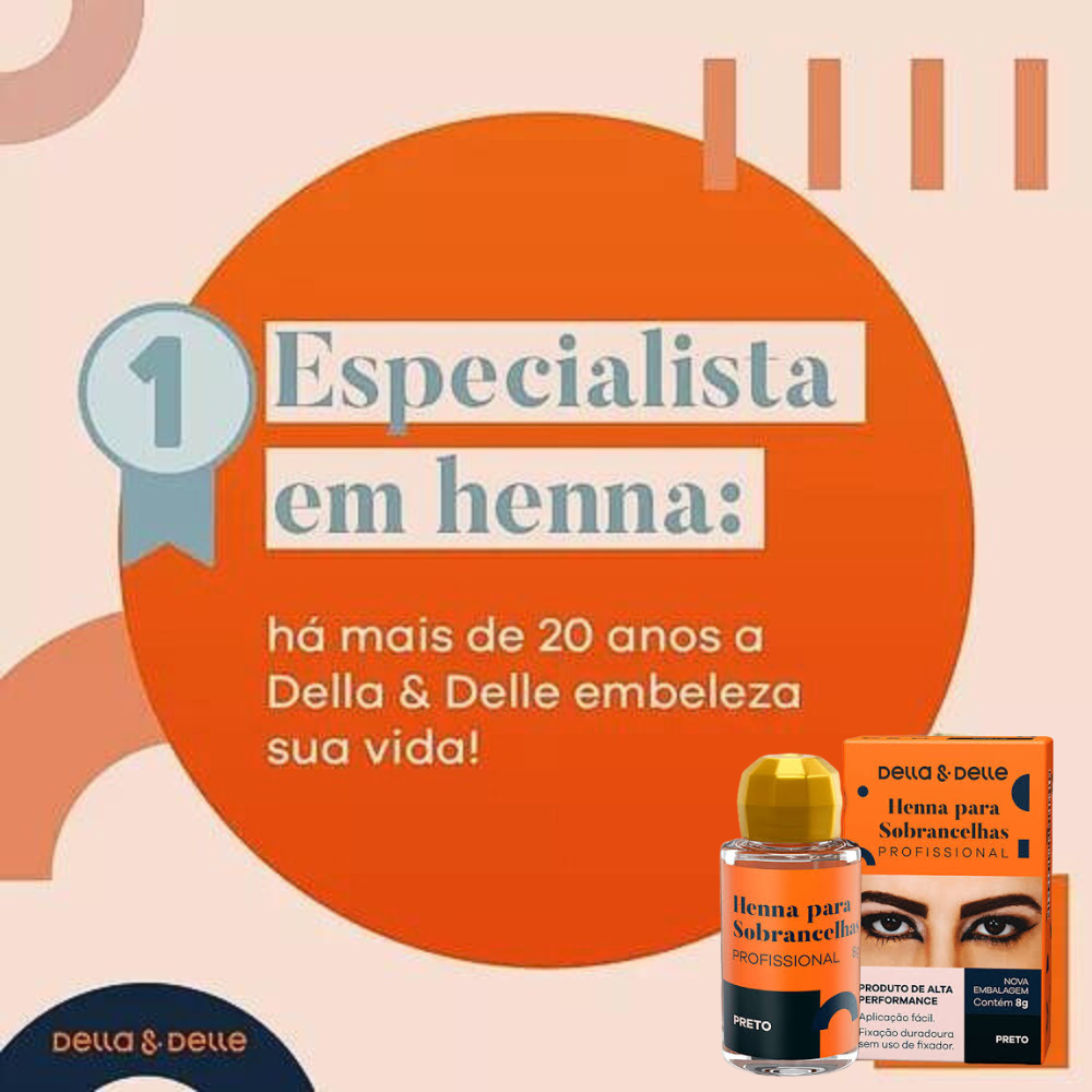 Henna Della E Delle 8g Preto - Preto