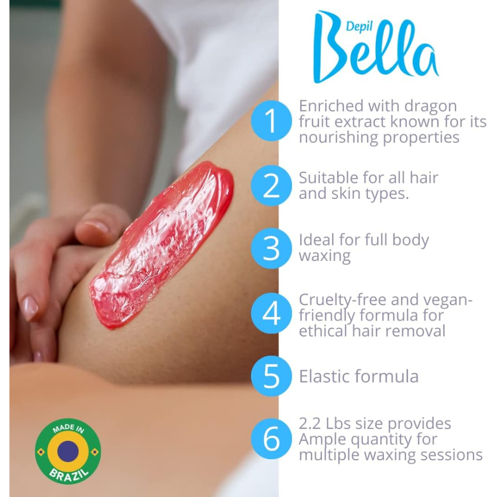 Cera Depilatória Confete Pink Pitaya Depil Bella 1kg
