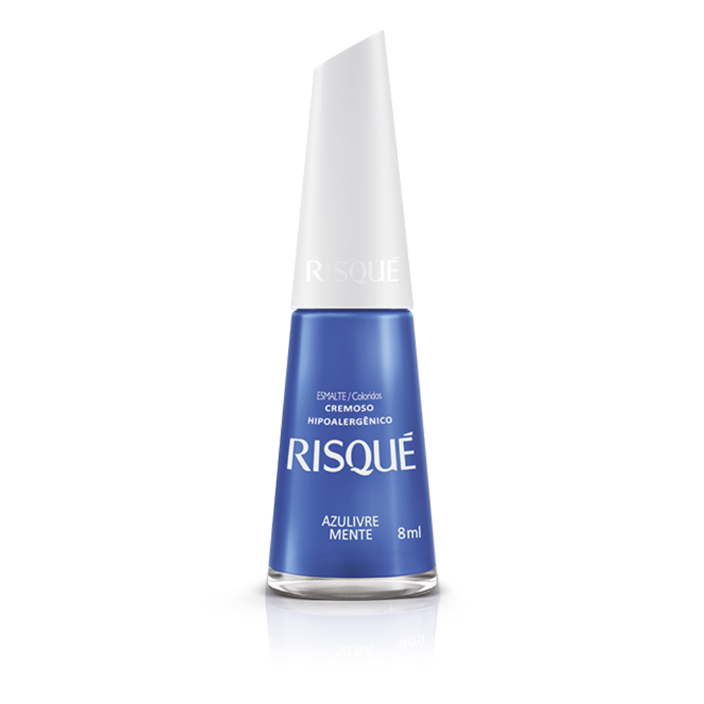 Esmalte Risqué Cremoso Azulivre Mente 8ml - Azul