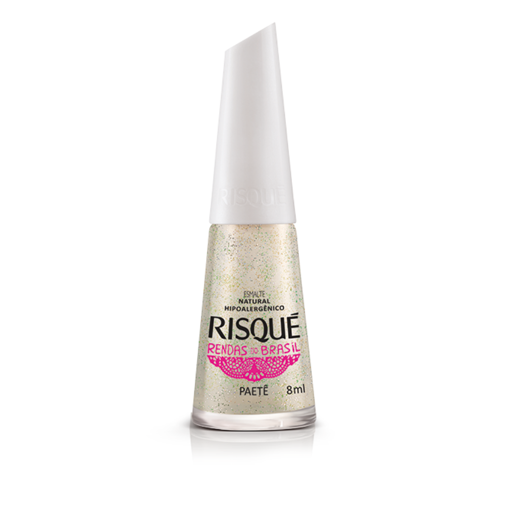 Esmalte Risqué Natural Paetê 8ml - Renda