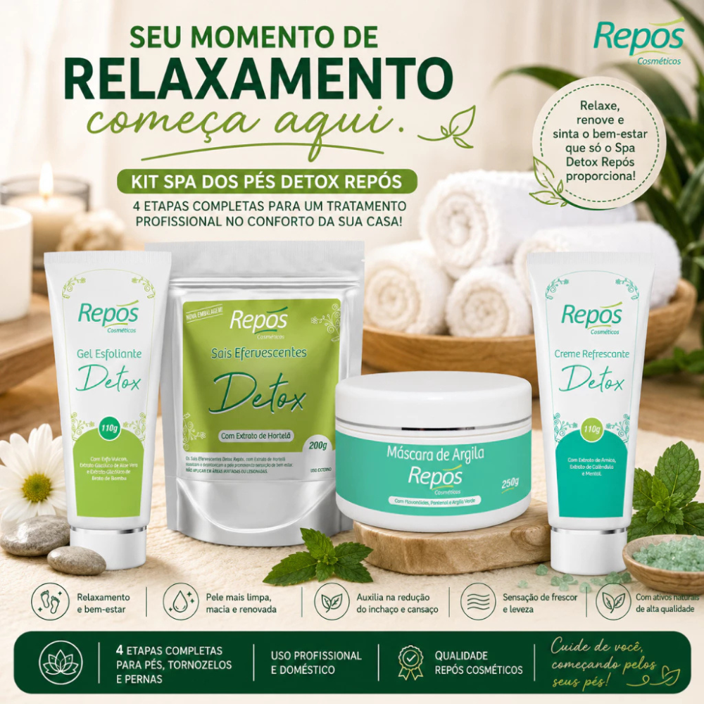 Kit Detox Para Pés Repos