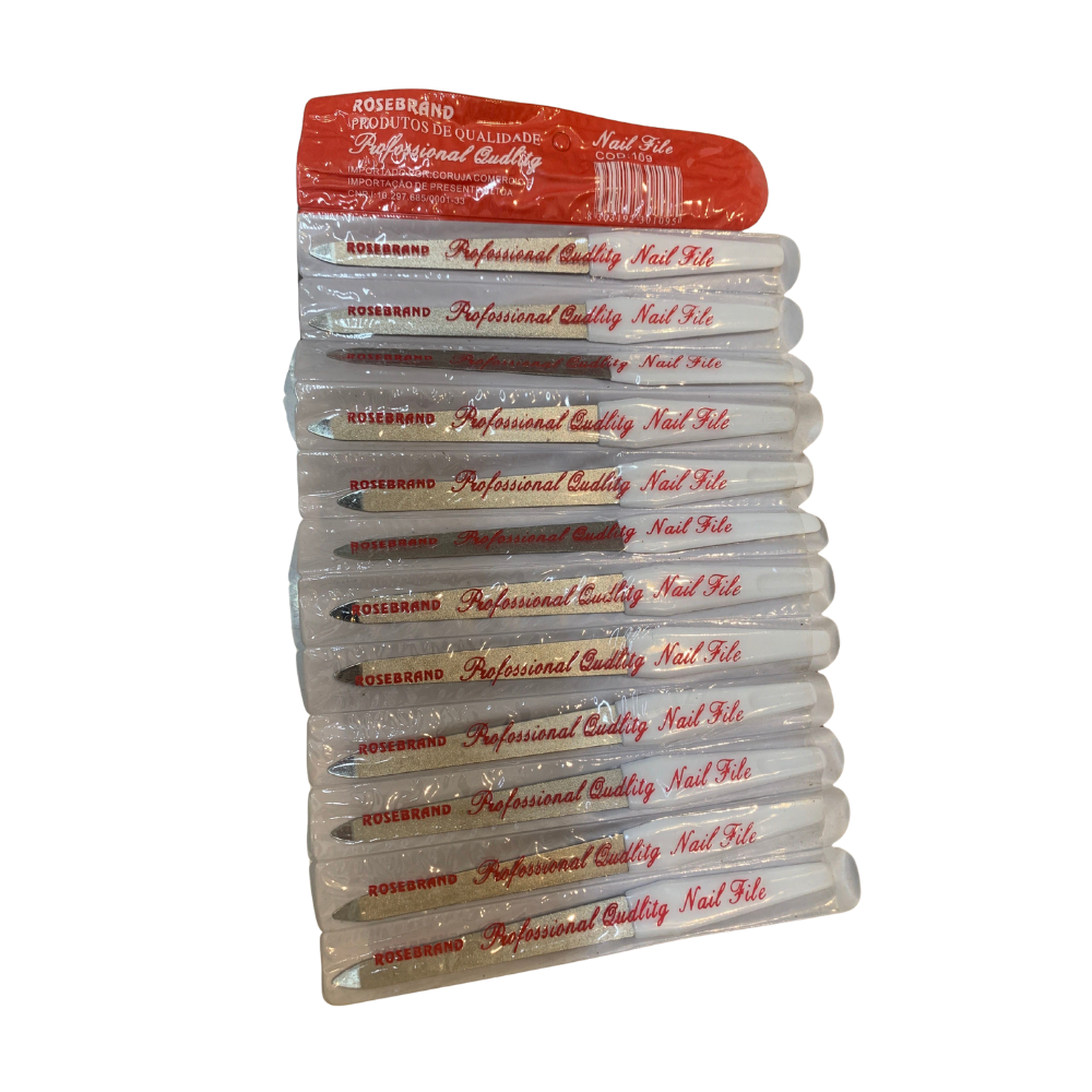 Lixa de Unha Rosebrand Nail File 12 Unidades