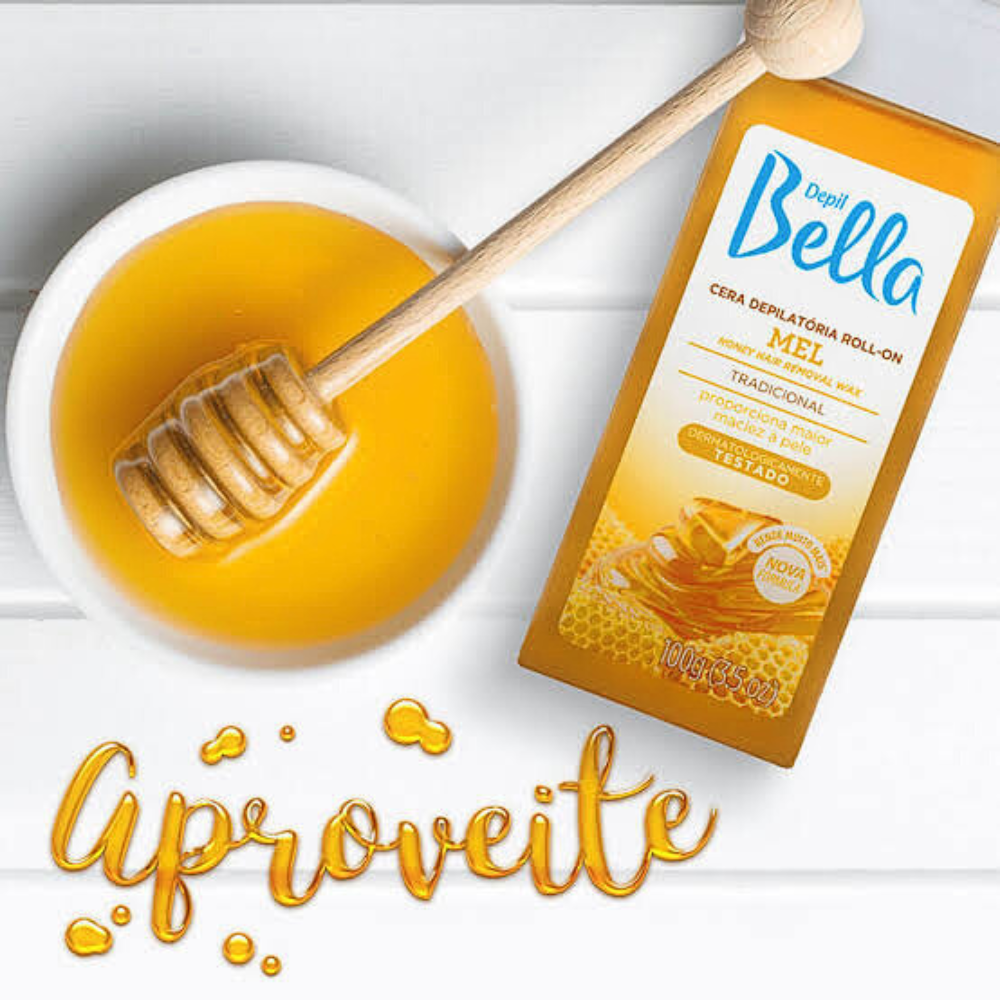 Refil Cera Depilatória Roll On Deo Mel Depil Bella 100g