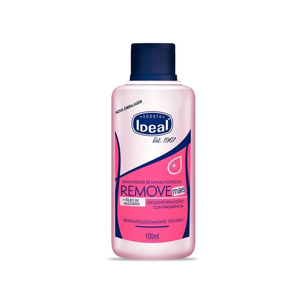 Removedor De Esmaltes Remove Mais Ideal 100ml