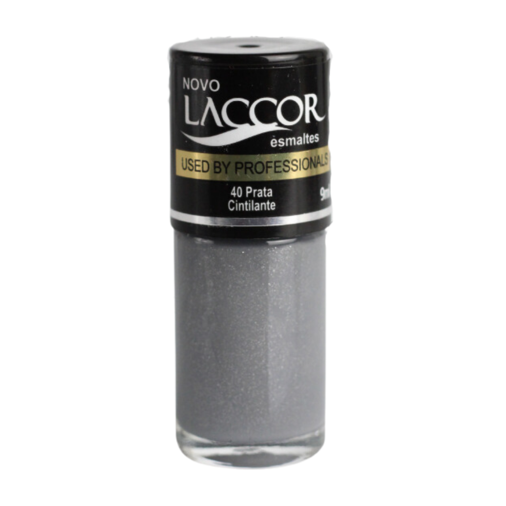 Esmalte Laccor Cintilante Prata 9ml