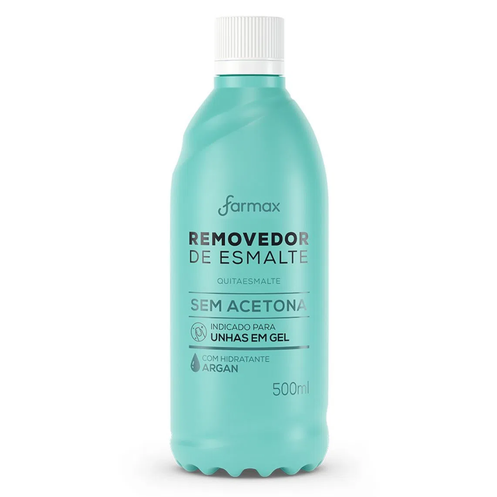Removedor Sem Acetona Com Hidratante Argan 500ml Farmax