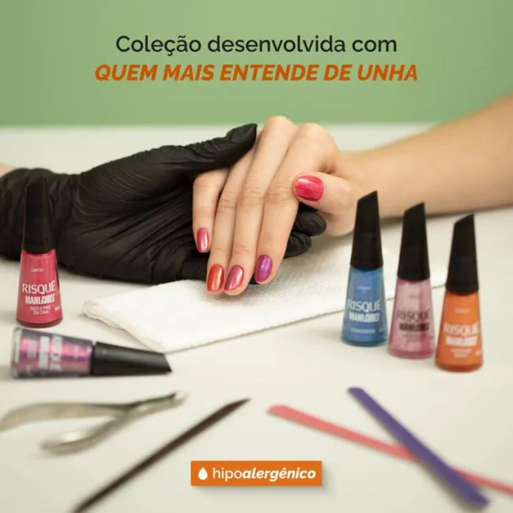 Esmalte Risqué Manicores Metálico Credita No Brilho 8ml