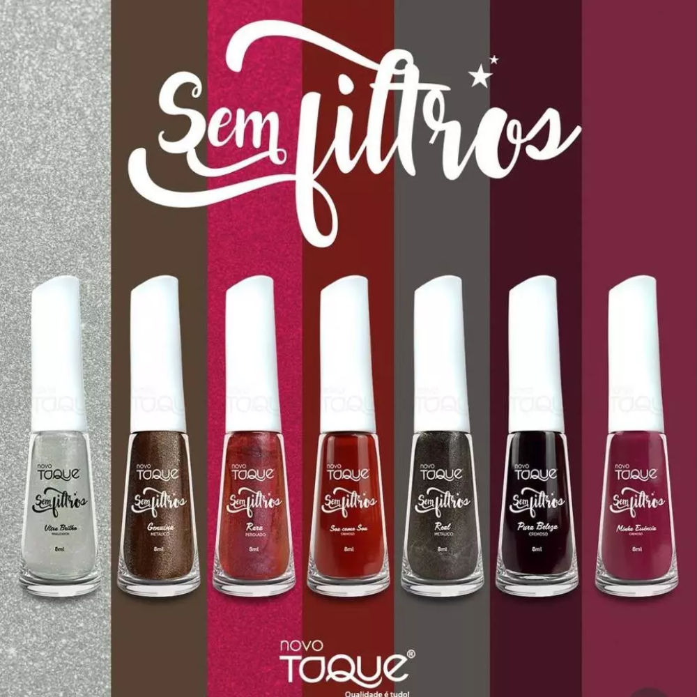 Esmalte Novo Toque Cremoso Sem Filtros Pura Beleza 8ml
