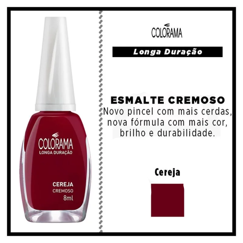 Esmalte Colorama Cremoso Cereja - Vermelho