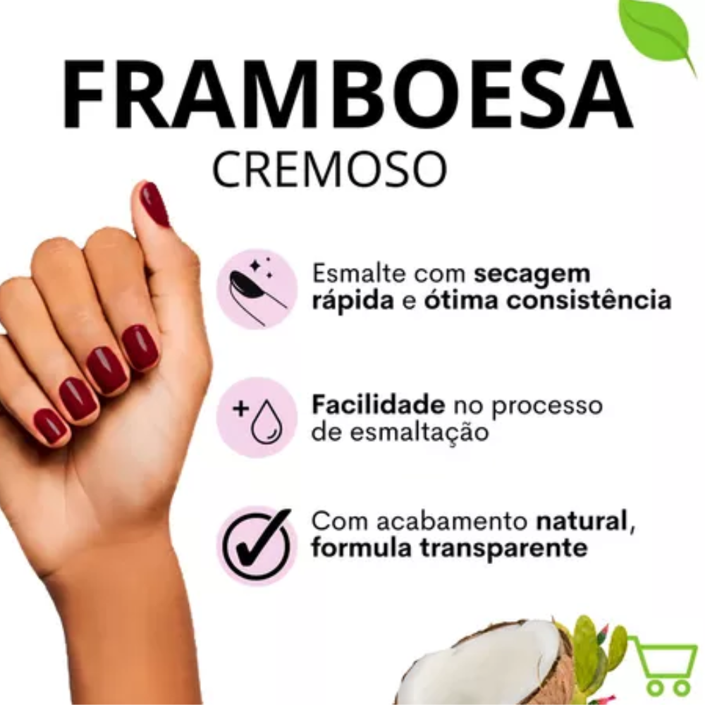 Esmalte Colorama Cremoso Framboesa - Vermelho