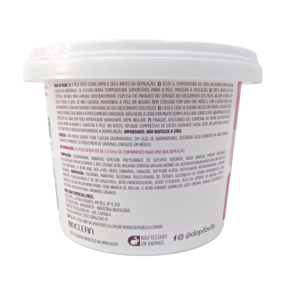 Cera De Micro-ondas Cremosa Pétalas De Rosas Deo Depil Bella 100g