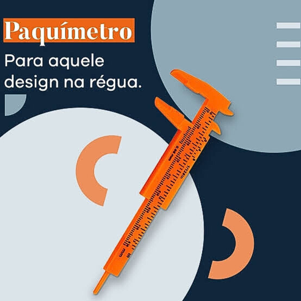 Paquímetro 8cm Della E Delle - Laranja - Plástico