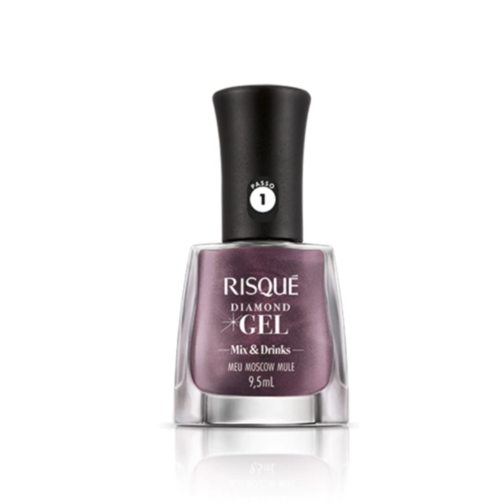 Esmalte Risqué Diamond Gel Meu Moscow Mule 9,5ml - Rosé - Diamond Gel