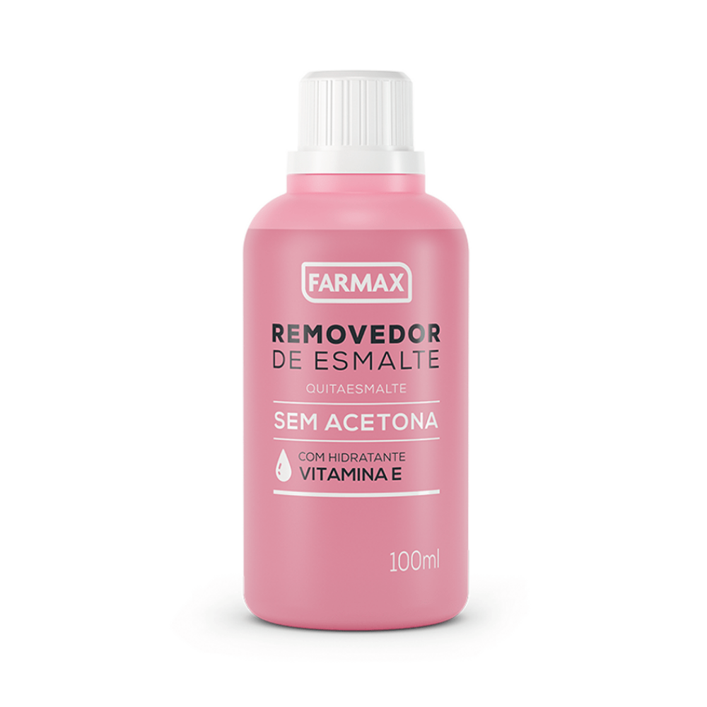 Removedor Sem Acetona Com Hidratante Vitamina E 100ml Farmax