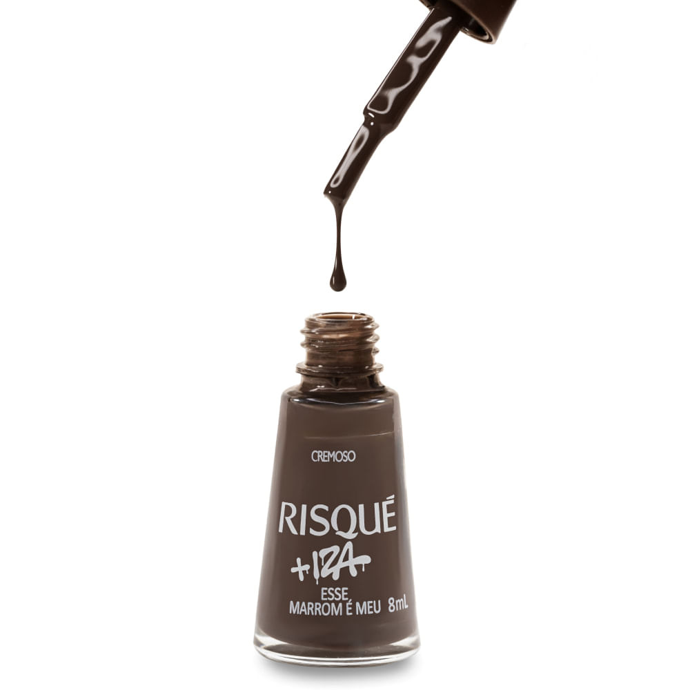 Esmalte Risqué Esse Marrom É Meu 8ml - Marrom - + Iza