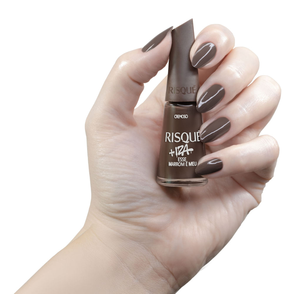 Esmalte Risqué Esse Marrom É Meu 8ml - Marrom - + Iza