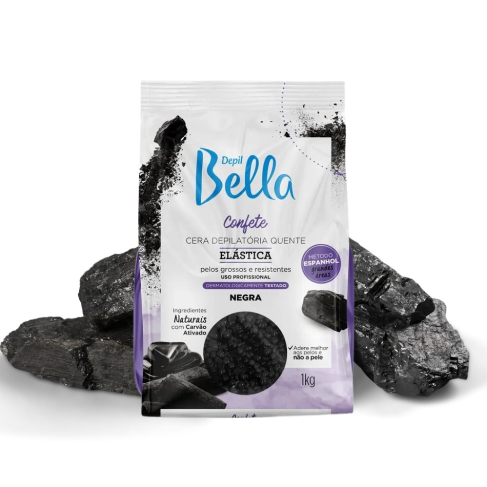 Cera Depilatória Confete Negra Depil Bella 1kg