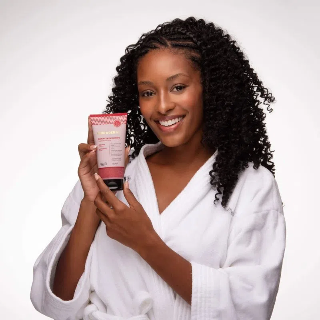 Sabonete Líquido Esfoliante Hidraderm Morango 180ml Farmax