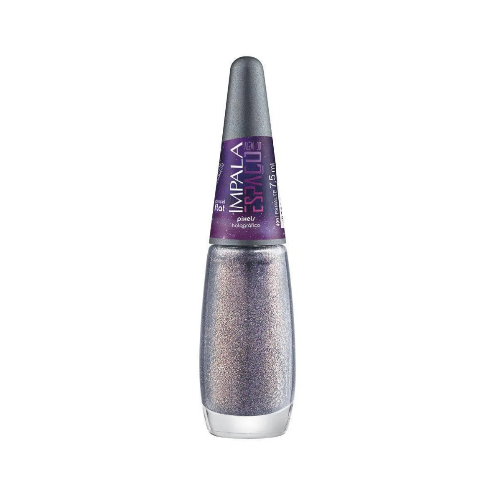 Esmalte Impala Holográfico Pixels 7,5ml - Prata - Além Do Espaço