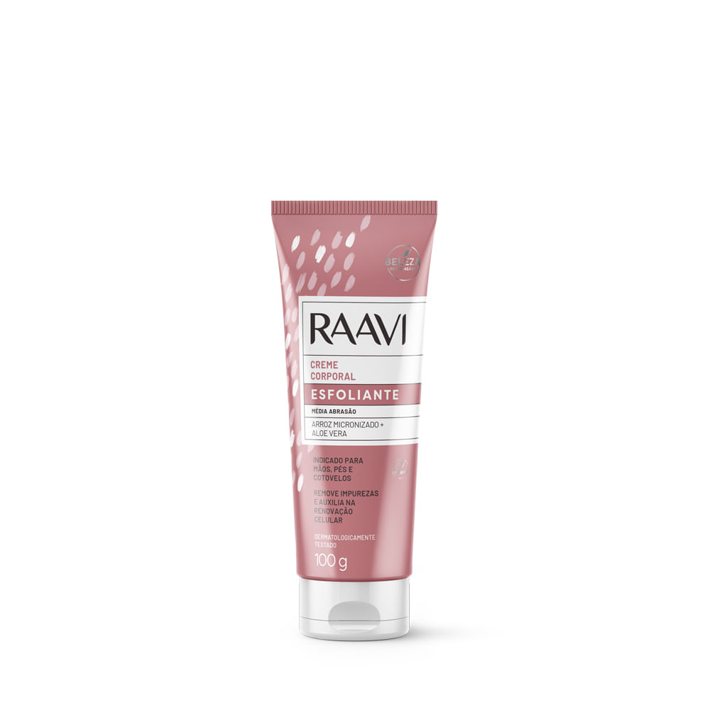 Creme Esfoliante Corporal de Arroz Raavi 100g