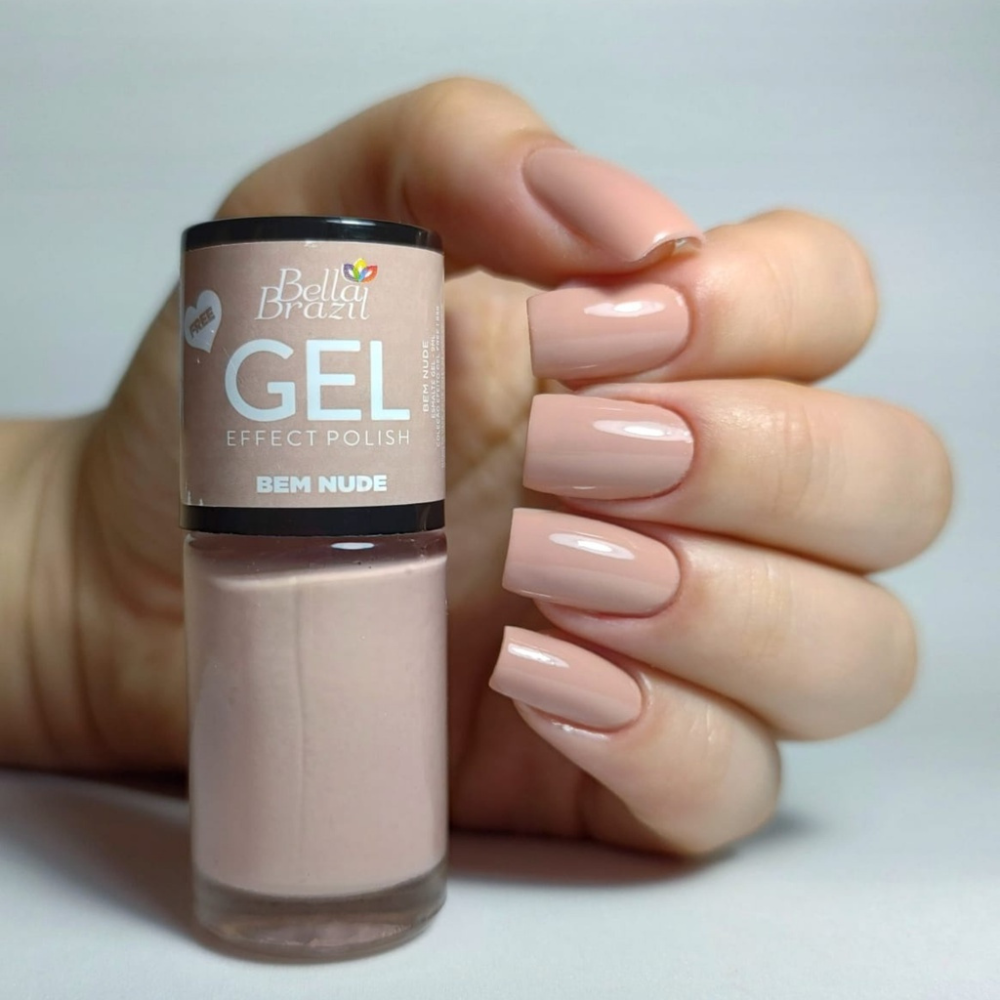 Esmalte Bella Brazil Efeito Gel Cremoso 858 Bem Nude
