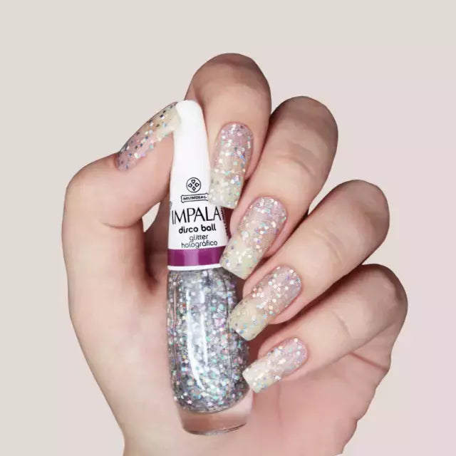 Esmalte Impala Glitter Disco Ball 7,5ml - Prata - Glitter