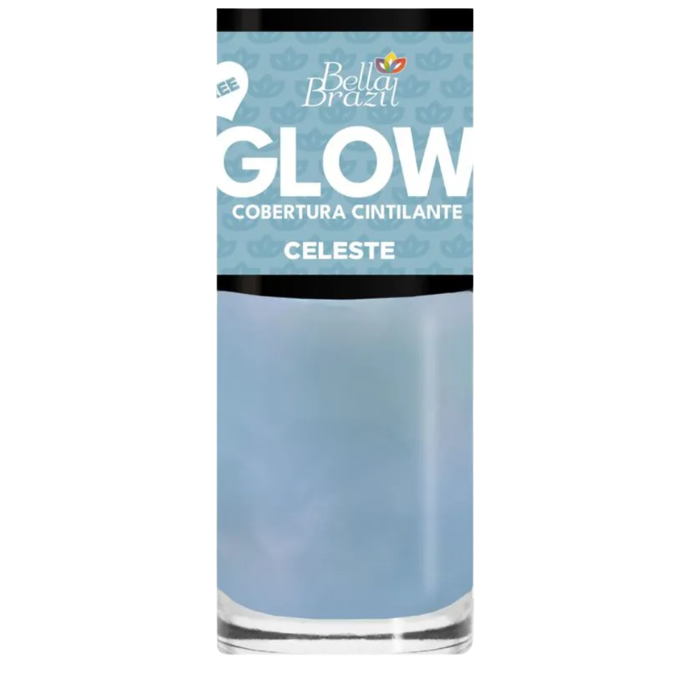 Esmalte Bella Brazil Glow Cintilante 171 Celeste