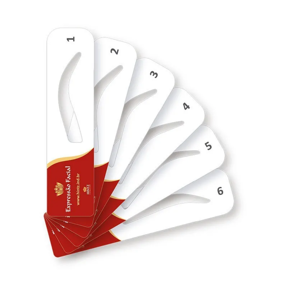 Molde Para Design De Sobrancelha Silione 6 Modelos Diferentes Expressão Facial