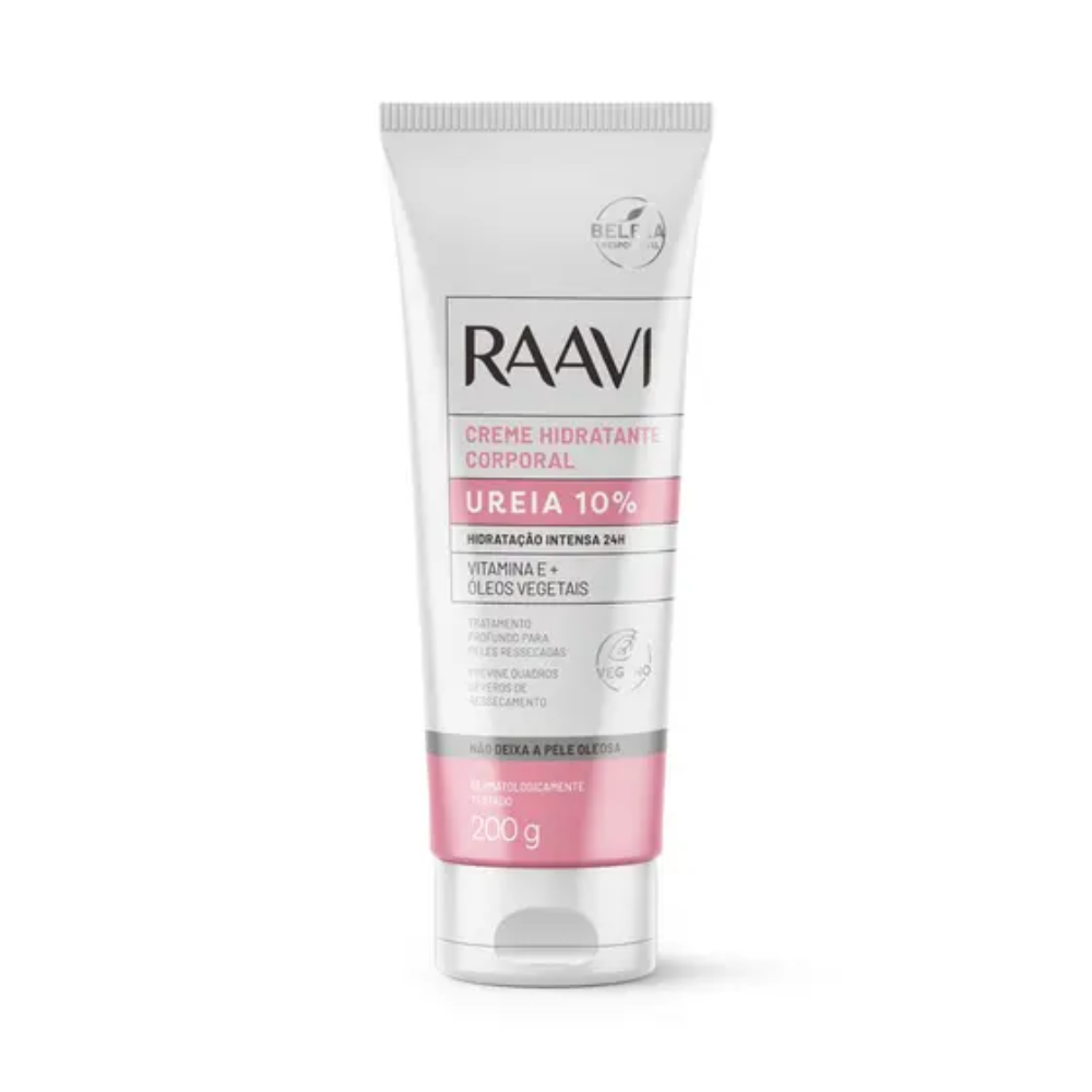 Kit Com 6 Creme Hidratante Ureia 10% Raavi 200g