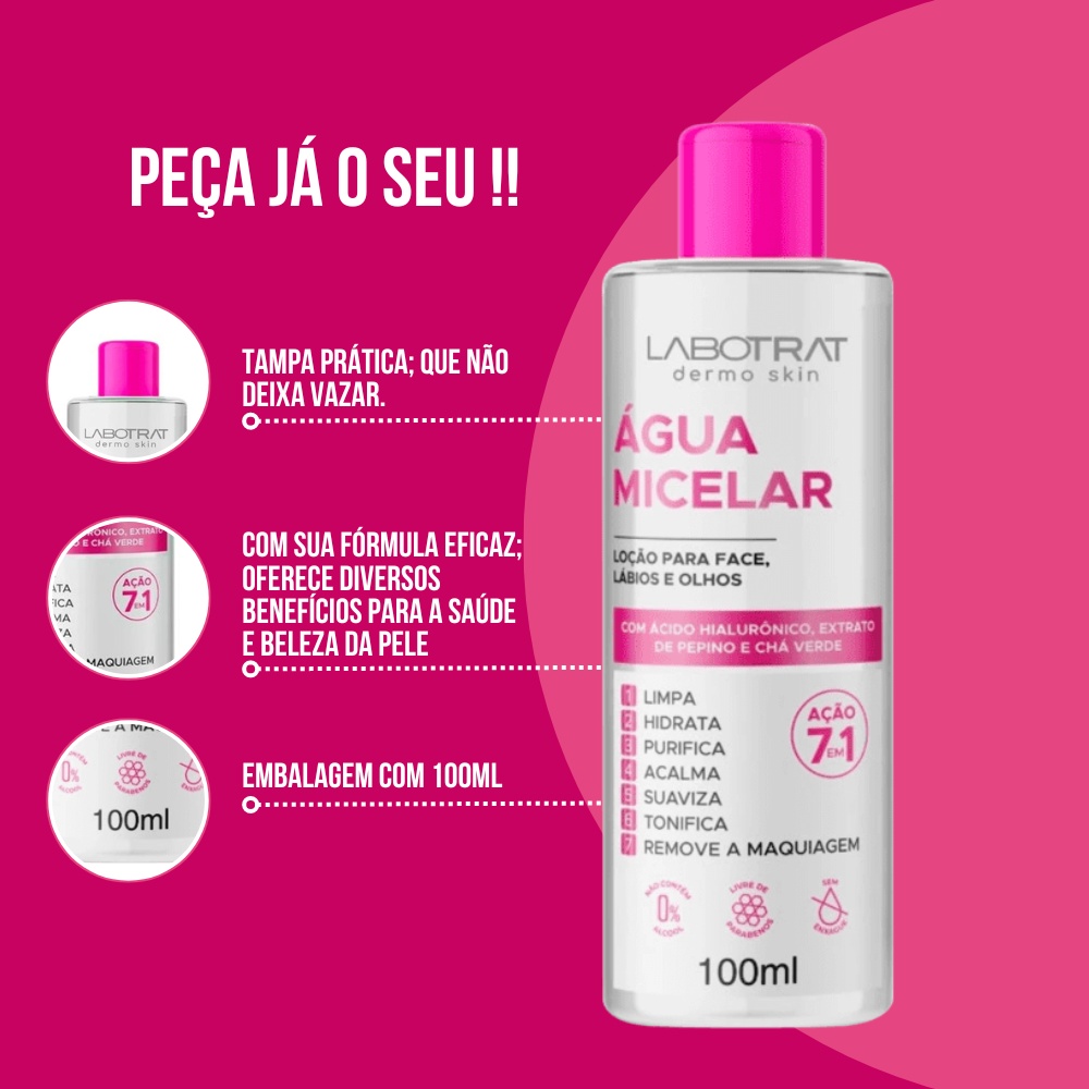 Água Micelar Labotrat Ação 7 em 1 100ml