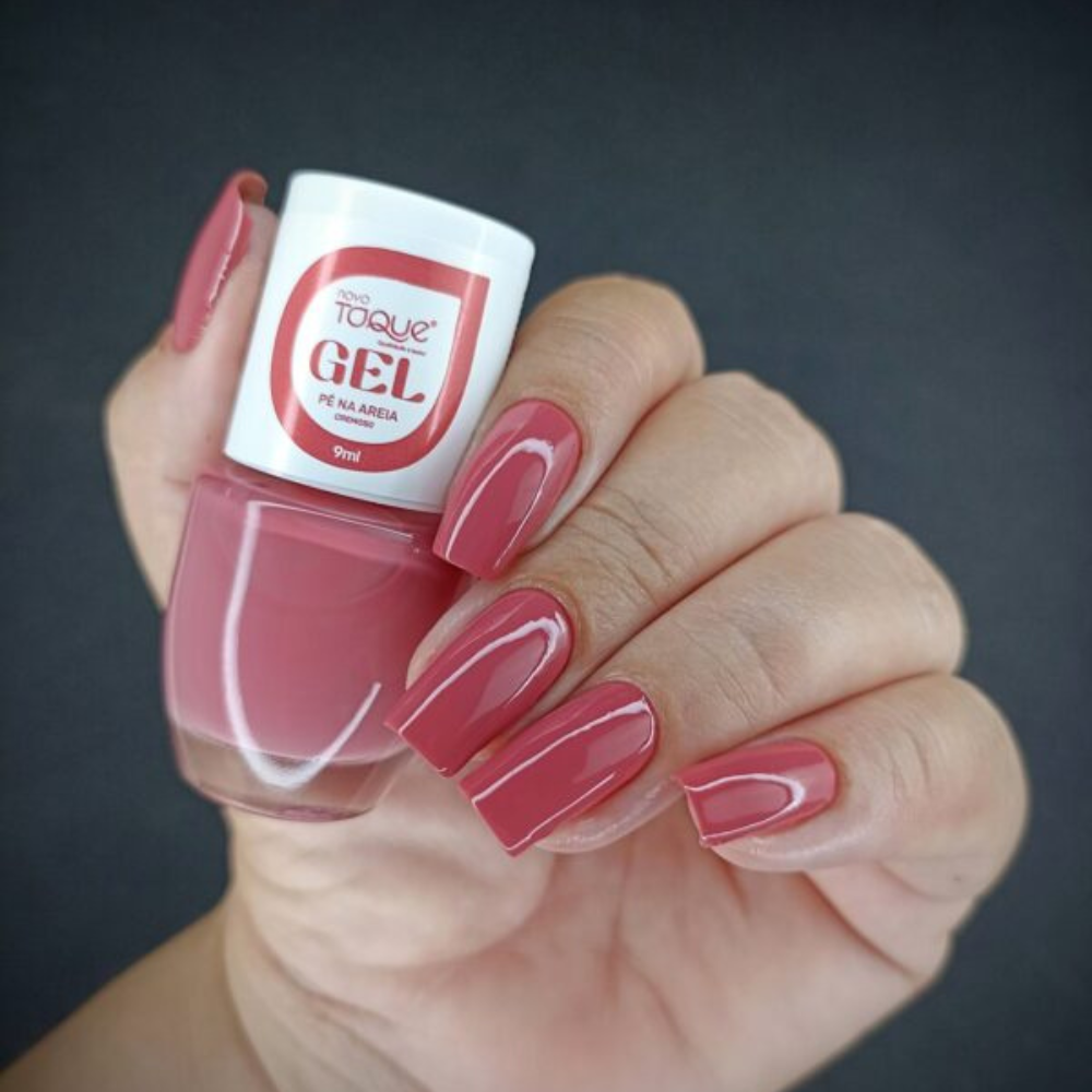 Esmalte Novo Toque Cremoso Efeito Gel Pé Na Areia 9ml