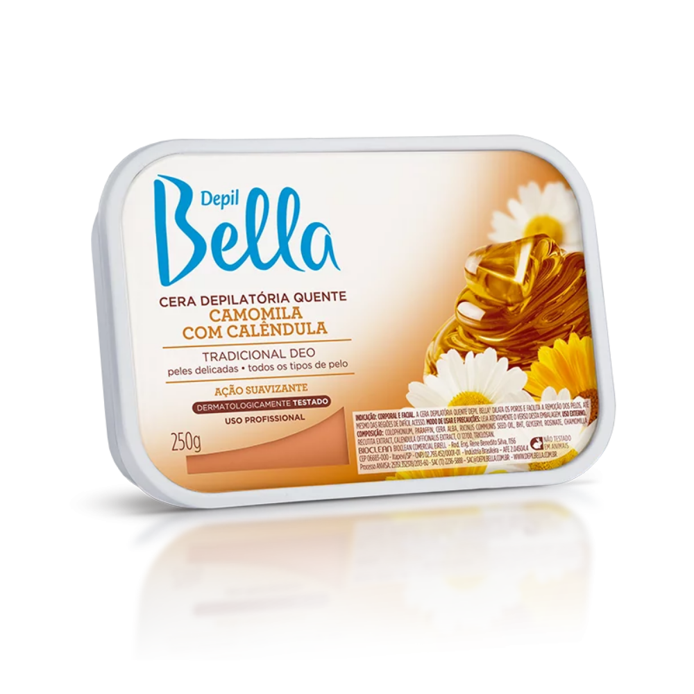 Cera Quente Em Barra Camomila Com Calêndula Deo Depil Bella 250g