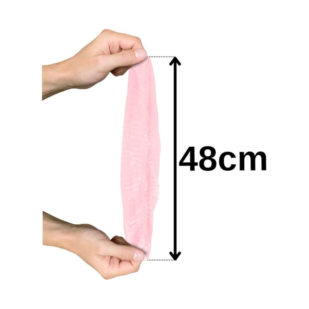 Touca Descartável Sanfonada Rosa TNT Ntflex 25 Unidades