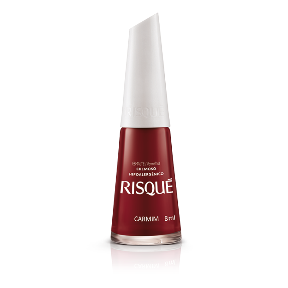 Esmalte Risqué Cremoso Carmim 8ml - Vermelho