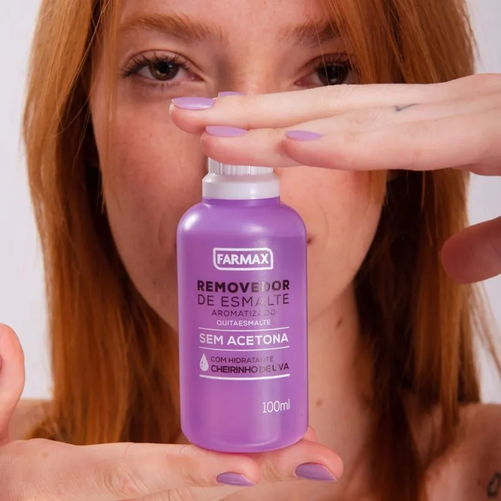 Removedor Sem Acetona Com Hidratante Cheirinho De Uva 500ml Farmax