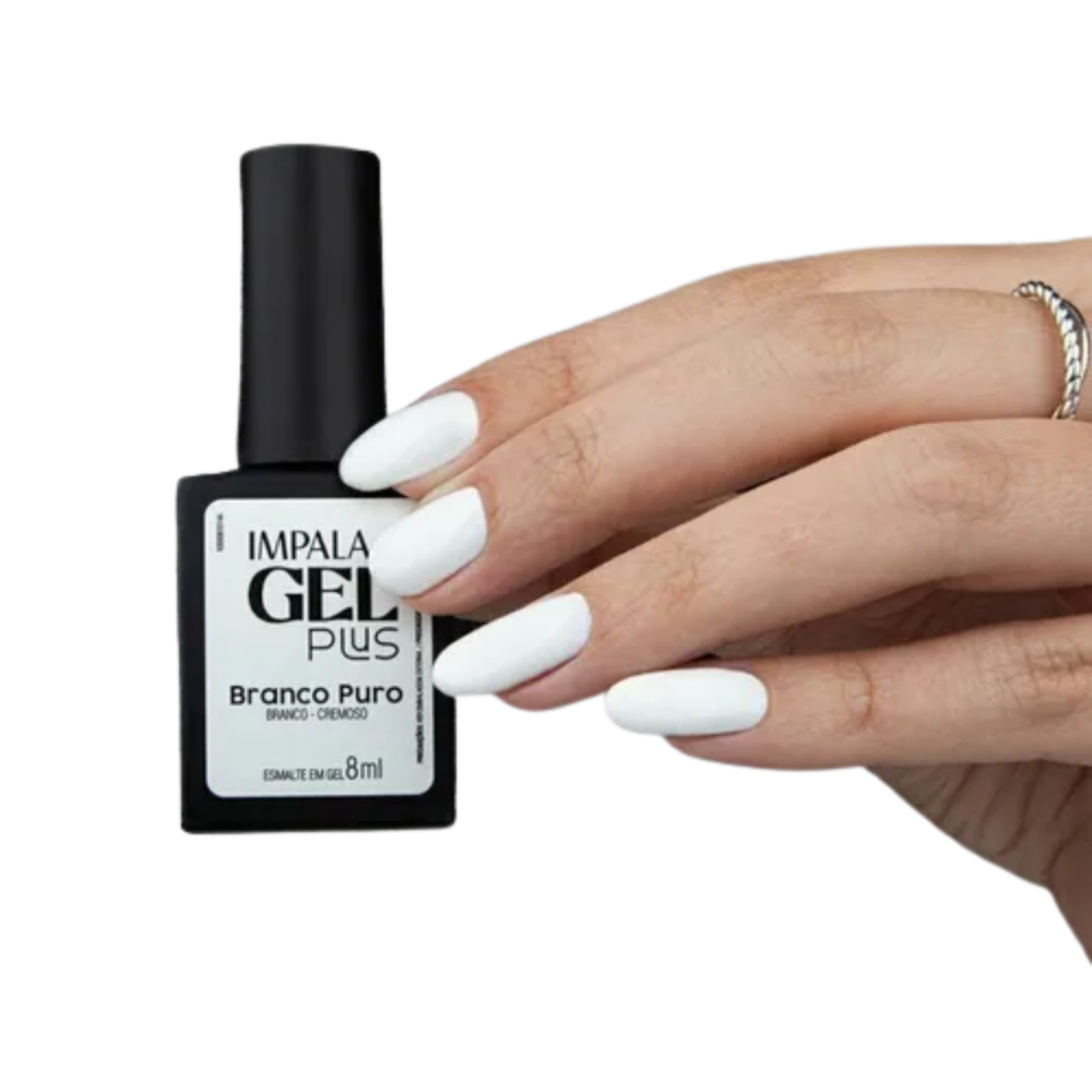 Esmalte Gel Impala Gel Plus Cremoso Branco Puro 8ml