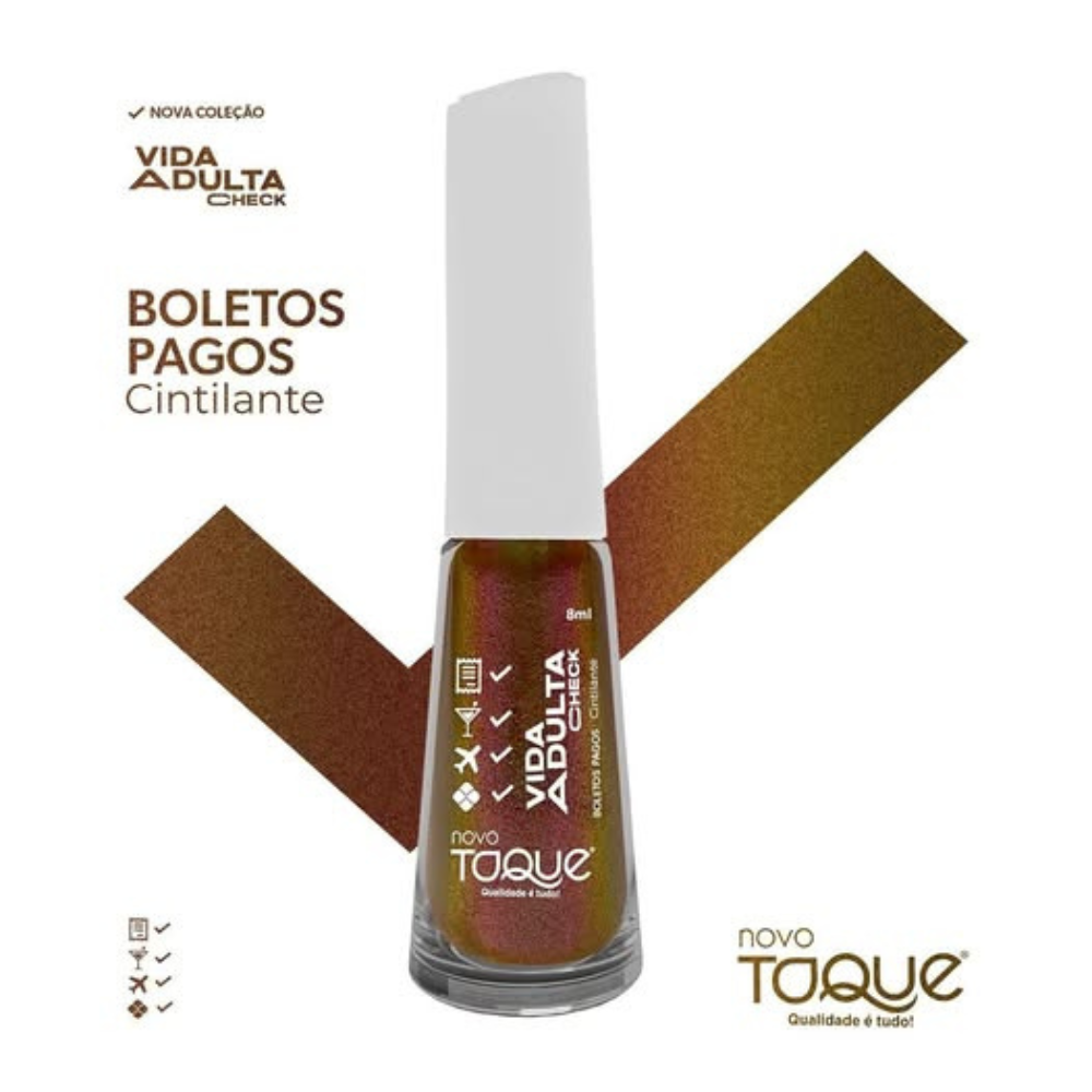 Esmalte Novo Toque Cintilante Boletos Pagos 8ml