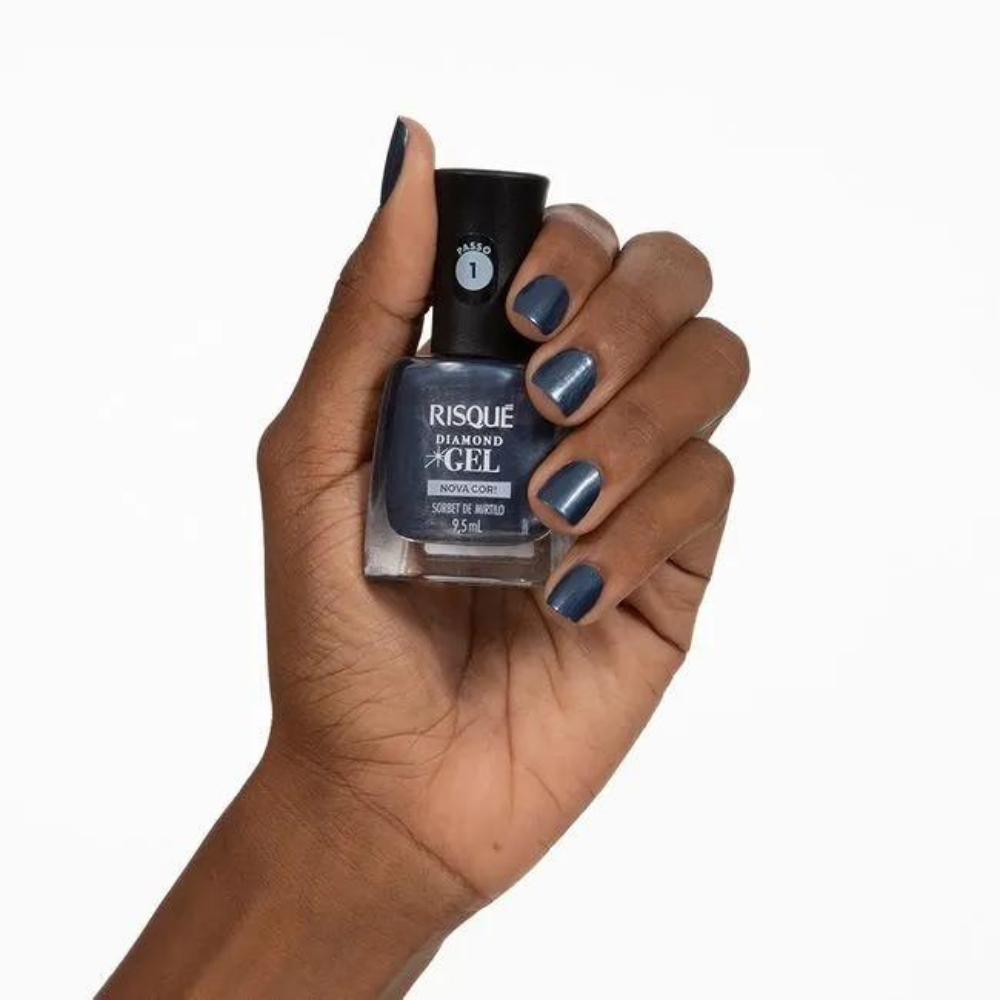 Esmalte Risqué Diamond Gel Sobert Mirtilo 9,5ml