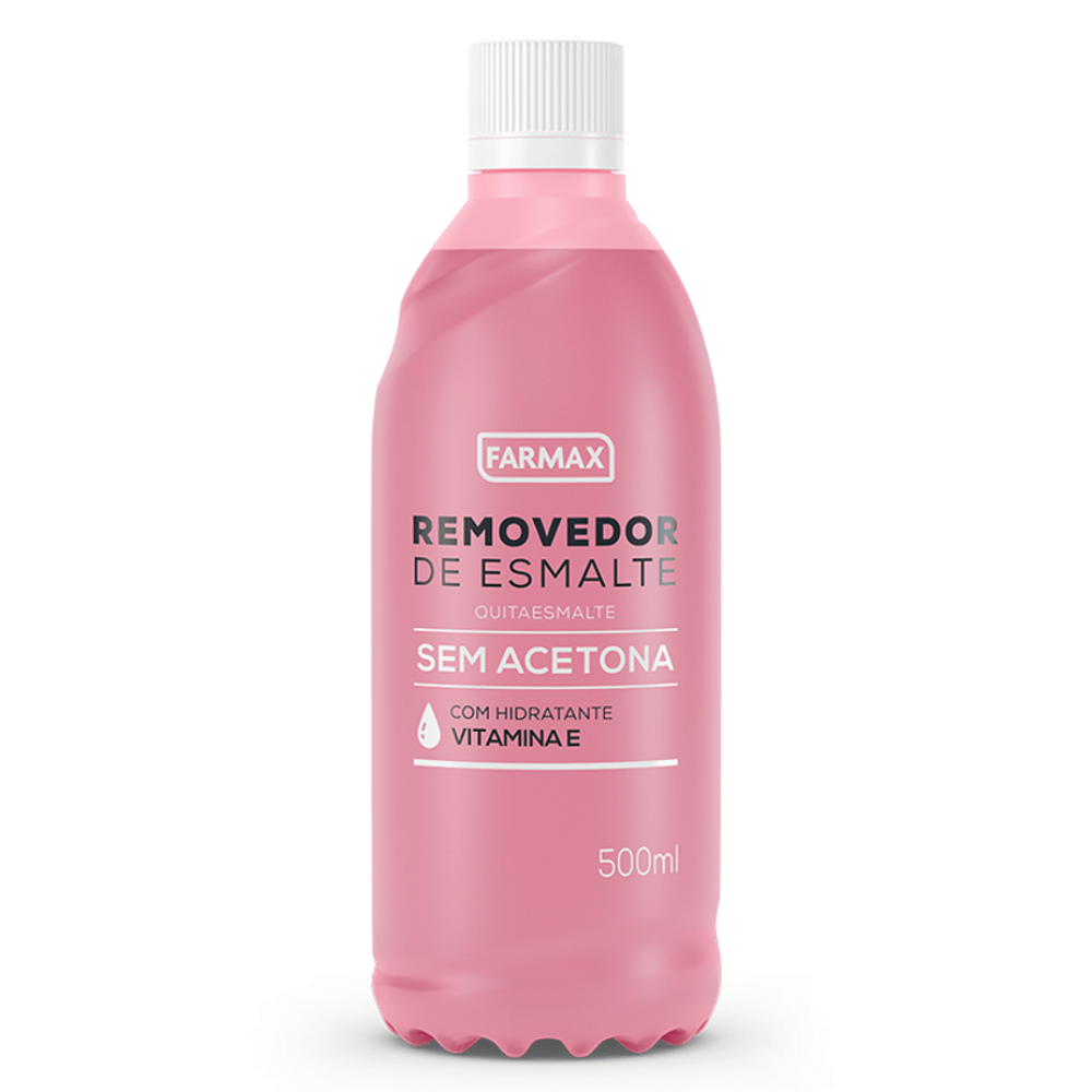 Removedor Sem Acetona Com Hidratante Vitamina E 500ml Farmax