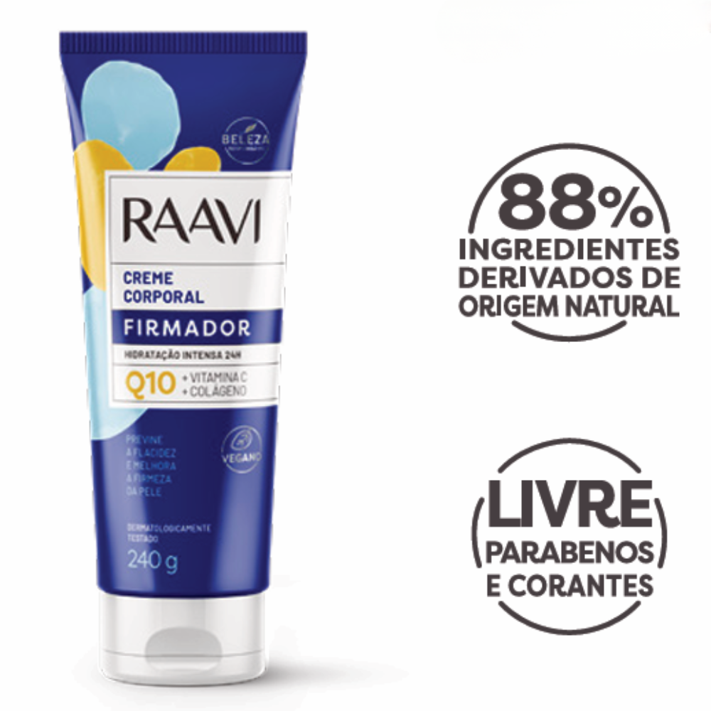 Creme Corporal Firmador Q10 Raavi 240g