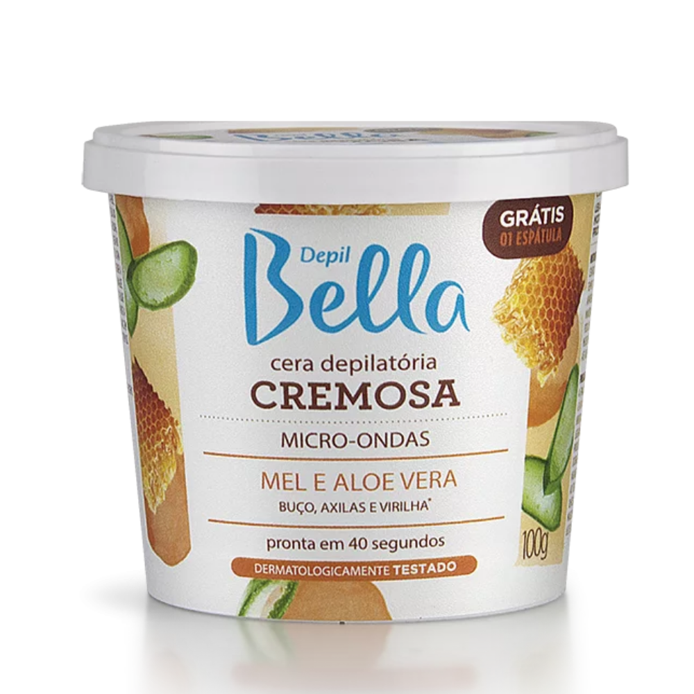 Cera De Micro-ondas Cremosa Mel E Aloé Vera Deo Depil Bella 100g