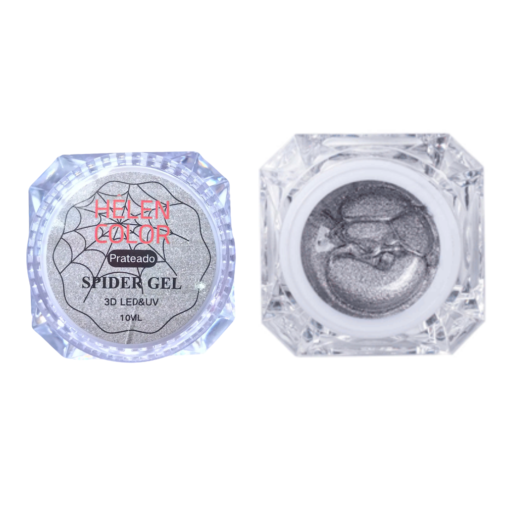 Spider Gel Hêlen Color 10g Prata - Prata - Spider