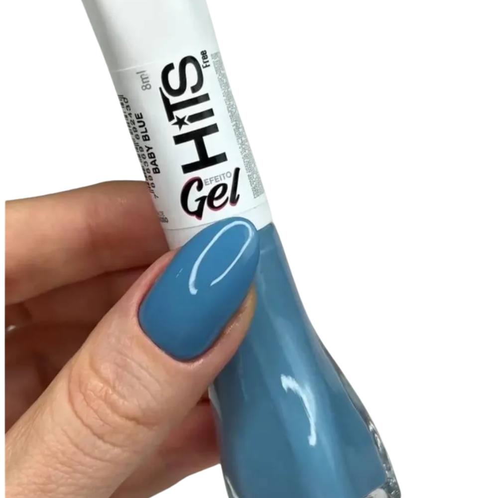 Esmalte Hits Cremoso Efeito Gel Baby Blue 8ml