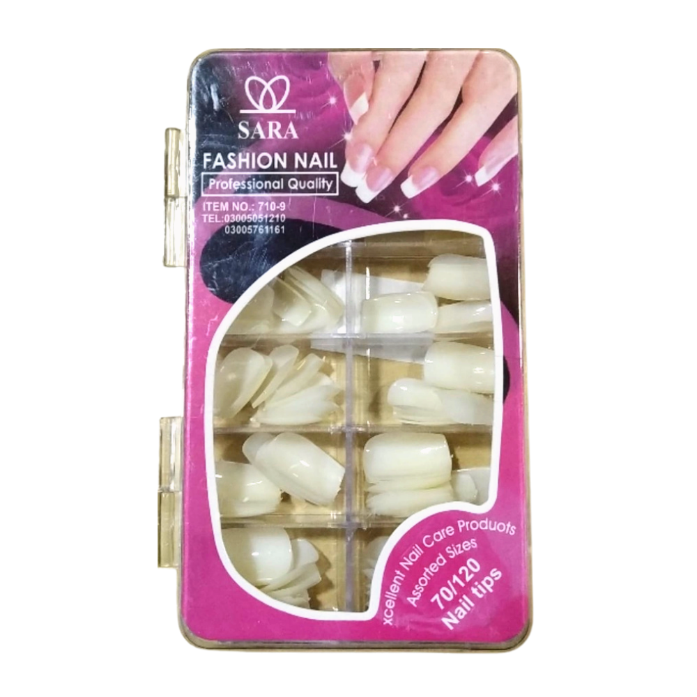 Tips Leitosa 100 unidades Sara Fashion Nail
