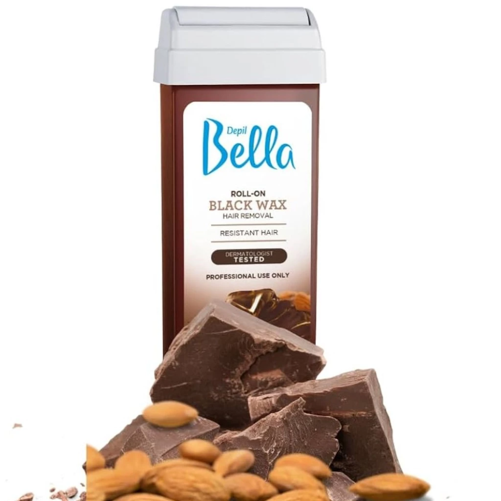 Kit 6 Refil Cera Depilatória Roll On Deo Negra Depil Bella 100g