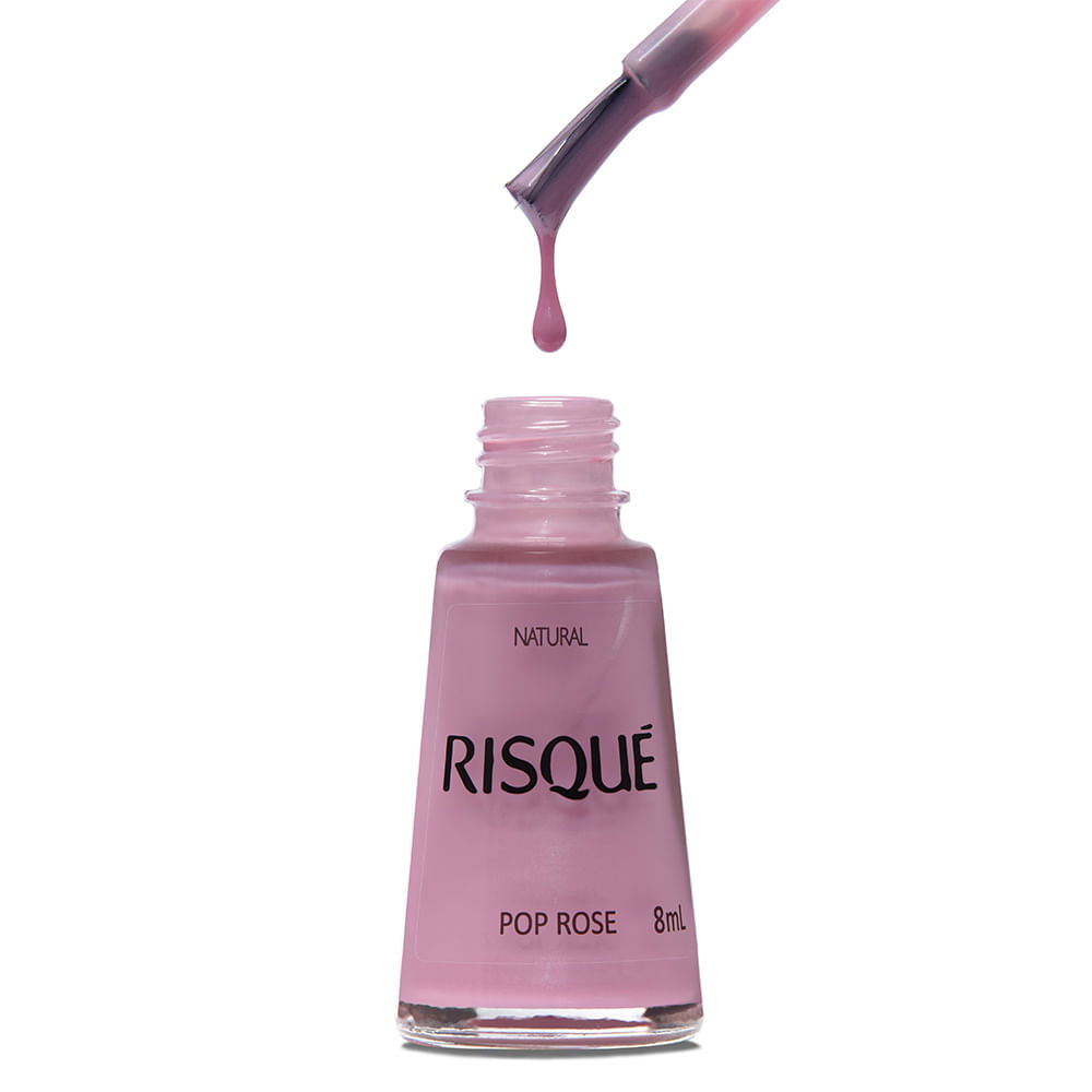 Esmalte Risqué Natural Pop Rose 8ml - Rosa