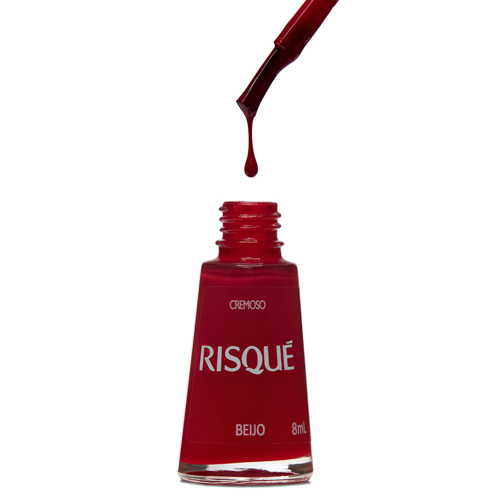 Esmalte Risqué Cremoso Beijo 8ml - Vermelho