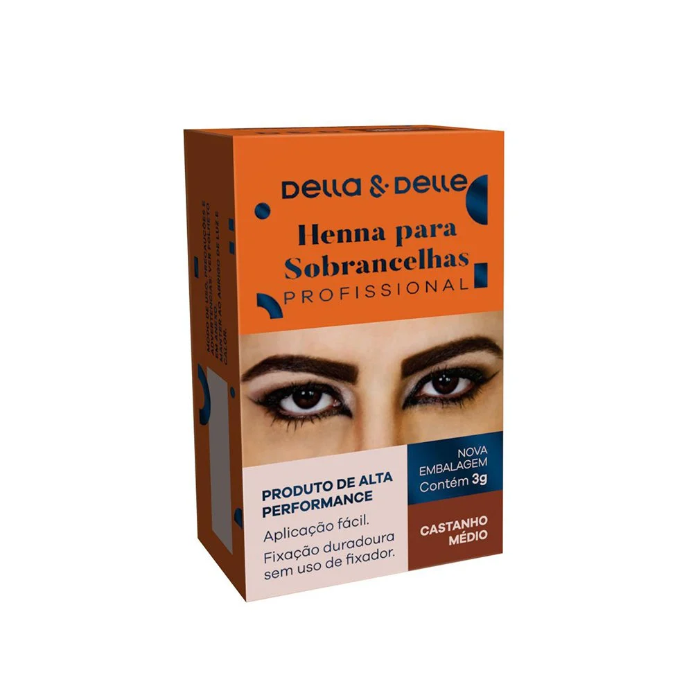 Henna Della E Delle 3g Castanho Médio - Castanho Médio